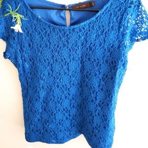 The Limited Short Sleeve Blouse Blue